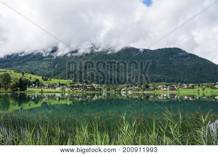The Mountain Lake Thiersee In Tyrol, Austria