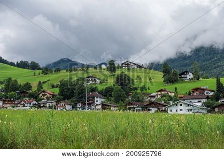 The Mountain Lake Thiersee In Tyrol, Austria