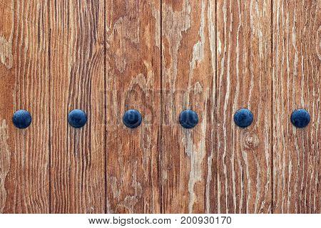 Brown Colored Wooden Table Texture With Metallic Parts