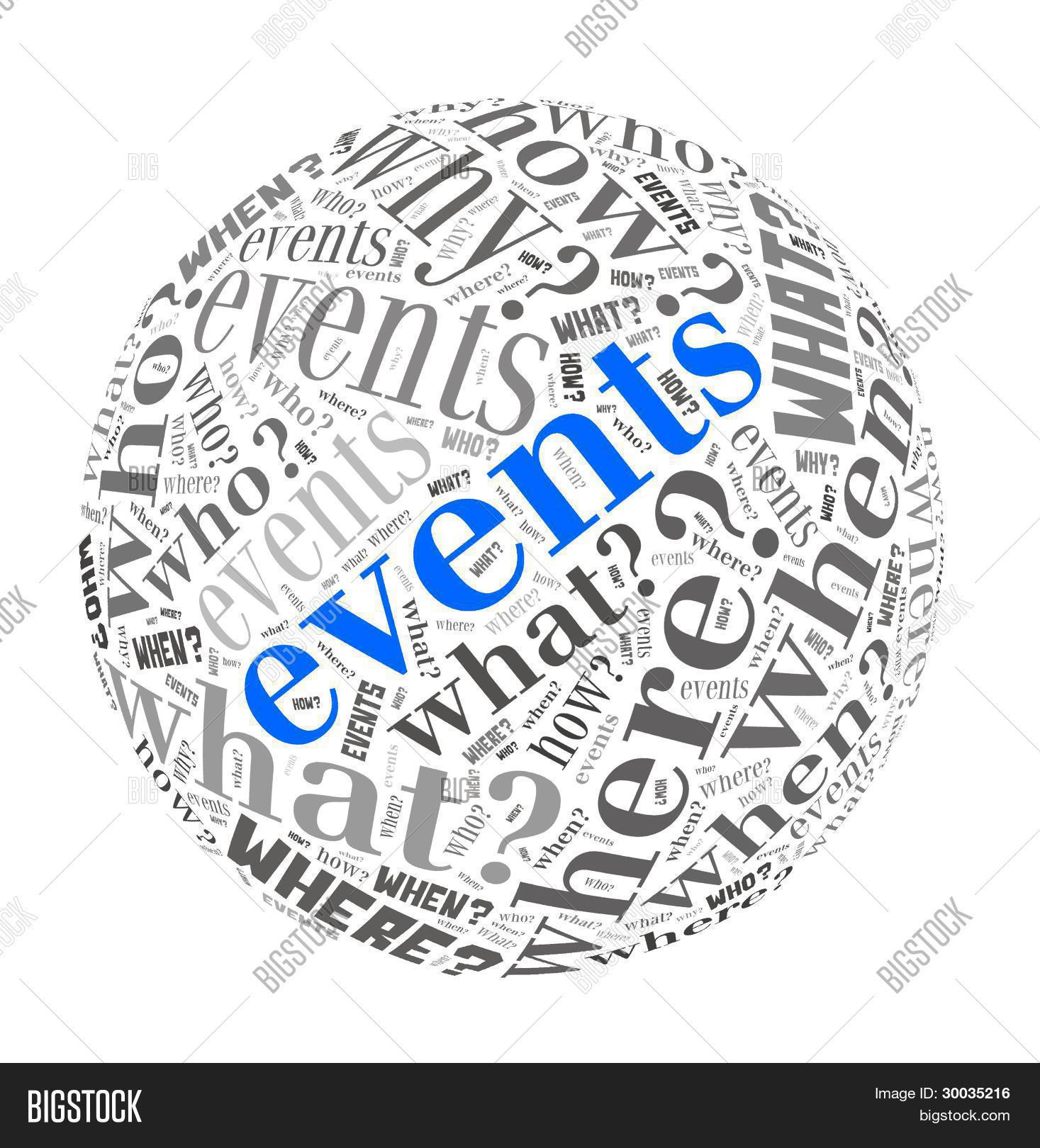 Events In Words Events Concept Word Image & Photo (Free Trial) | Bigstock