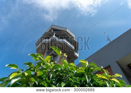 Bali/indonesia-march 22 2019: Airport Control Tower At Ngurah Rai International Airport Bali. Atc Pu