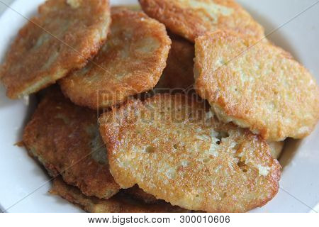 Potato Pancakes Dranik Traditional Ukrainian Dish Closup