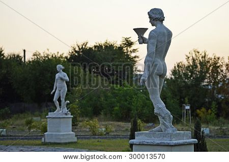 Monuments on the Chynadiyevsky castle or Castle Saint-Miklosh, Located in the village of Chynadievo,