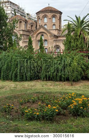 Thessaloniki, Greece - September 30, 2017: Ancient Byzantine Church Of Panagia Chalkeon In The Cente