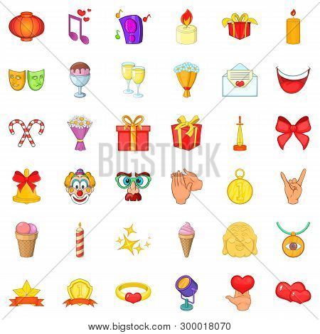 Drink Icons Set. Cartoon Style Of 36 Drink Icons For Web Isolated On White Background