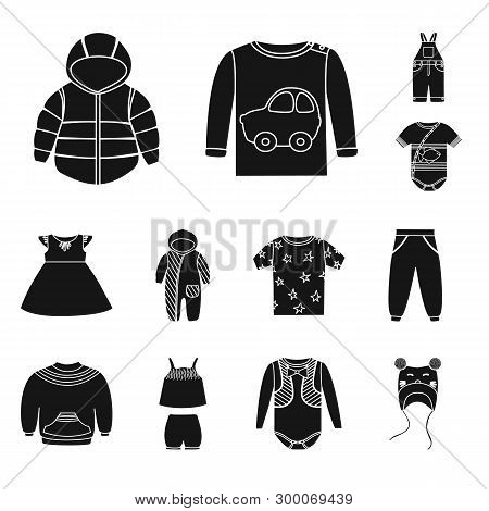 Vector Design Of Little And Cotton Symbol. Set Of Little And Kid Stock Symbol For Web.