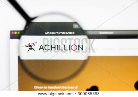 Richmond, Virginia, Usa - 8 May 2019: Illustrative Editorial Of Achillion Pharmaceuticals Inc Websit