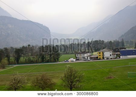 The Beautiful Town Of Balzers In Liechtenstein