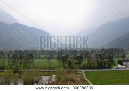The Beautiful Town Of Balzers In Liechtenstein