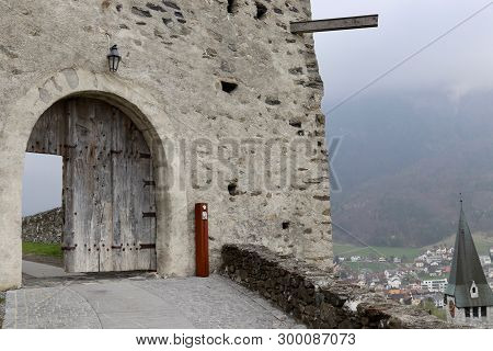 The Beautiful Town Of Balzers In Liechtenstein