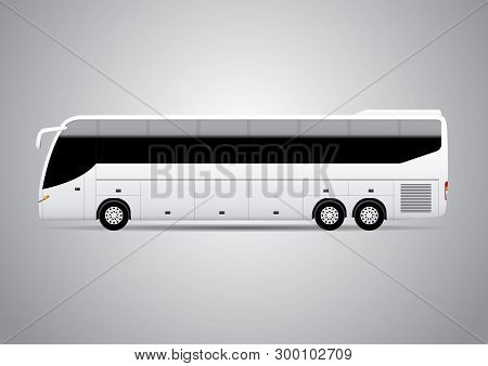 Realistic Bus Vector Illustration. Perfect For Applying Advertising And Company Graphics (branding)