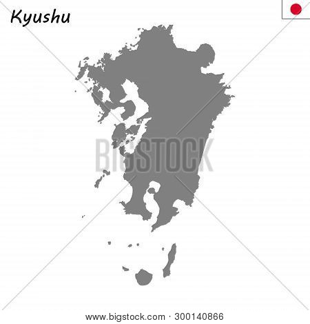 High Quality Map Of Kyushu Is A Region Of Japan