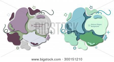 Abstract Geometric Shape. Motion Graphic Banner Design. Liquid Color Modern Element. Trendy Cervy Fl