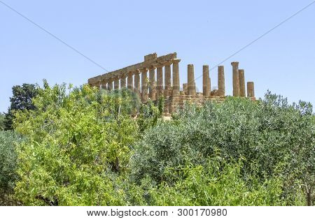 Scenery Around A City Named Agrigento Located In Sicily, Italy