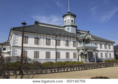 Matsumoto, Japan - March 26, 2019: Old Kaichi School In Matsumoto, Nagano Prefecture, Japan