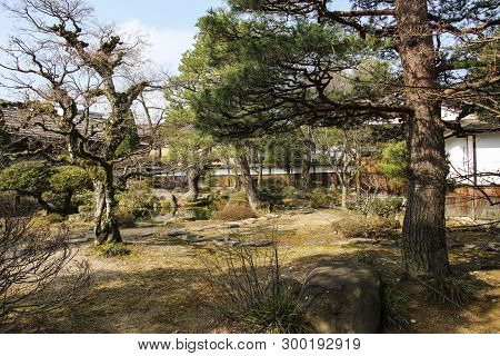 Japanese Garden In National Historic Site Takayama Jinya, Takayama, Japan