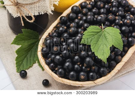 Black Currant Jam, Preserving Blackcurrants. Healthy Natural Food
