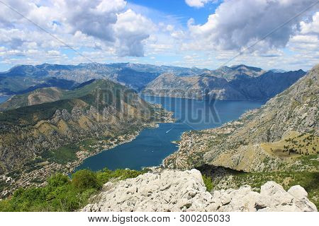 Panorama At Bay Of Kotor In Montenegro