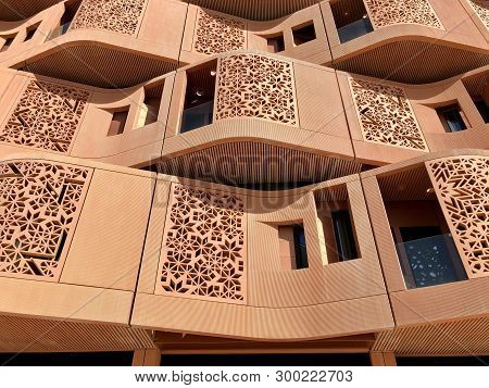 Masdar City, Abu Dhabi, Uae - April, 2019. The City Is Designed In Sustainable And Smart Way That Pr