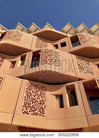 Masdar City, Abu Dhabi, Uae - April, 2019. The City Is Designed In Sustainable And Smart Way That Pr