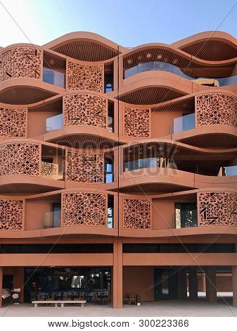 Masdar City, Abu Dhabi, Uae - April, 2019. The City Is Designed In Sustainable And Smart Way That Pr