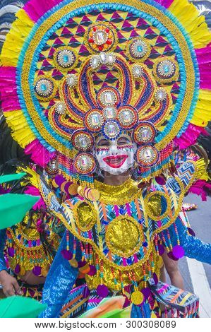 Bacolod , Philippines - Oct 28 : Participant In The Masskara Festival In Bacolod Philippines On Octo