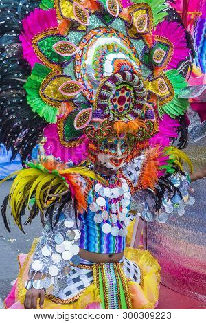 Bacolod , Philippines - Oct 28 : Participant In The Masskara Festival In Bacolod Philippines On Octo