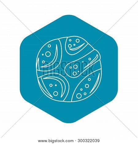 Deserted Planet Icon. Outline Illustration Of Deserted Planet Vector Icon For Web