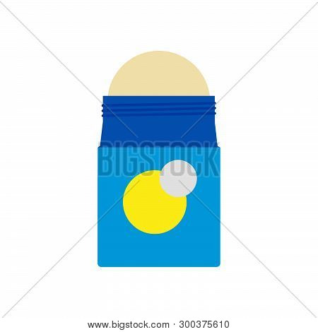 Deodorant Illustration Treatment Health Design Vector Icon. Smell And Sweat Roll Bottle. Product Cos