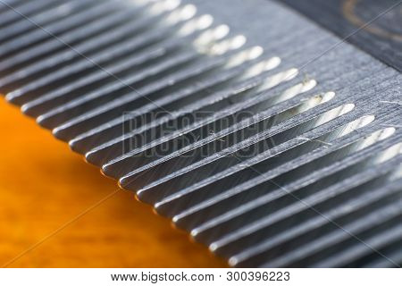 Extreme Macro Photo Of A Trimming Blade, Oster Blade