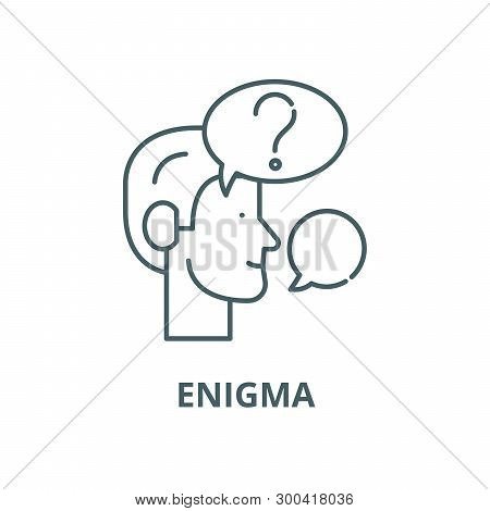 Enigma Vector Line Icon, Linear Concept, Outline Sign, Symbol