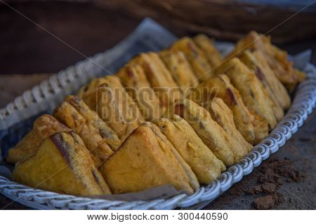 Delicious Street Food. Mix Vegetable Pakoras, Bread Pakoda