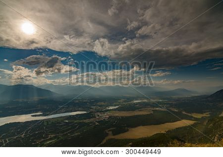 Mount Swansea Peak Looking At Views Across The Invermere Area And Adjacent Mountains