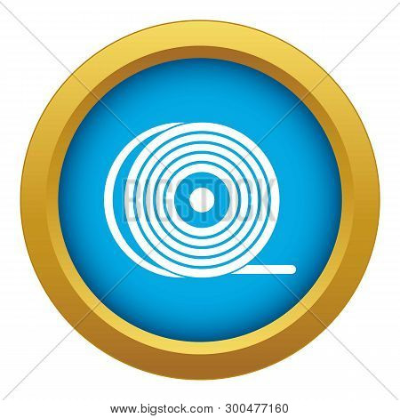 Abs Or Pla Filament Coil Icon Blue Vector Isolated On White Background For Any Design
