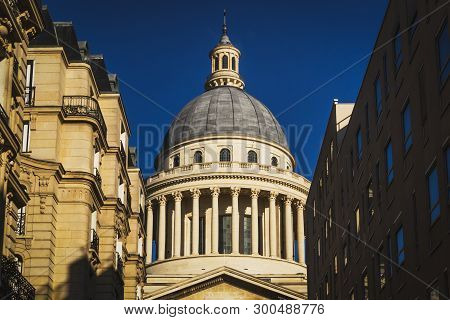 Pantheon Between Old And New Building In Paris France