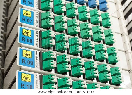 Fibra óptica Rack com alta densidade de conectores Sc azul e verde