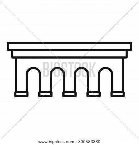 Beton Bridge Icon. Outline Beton Bridge Icon For Web Design Isolated On White Background