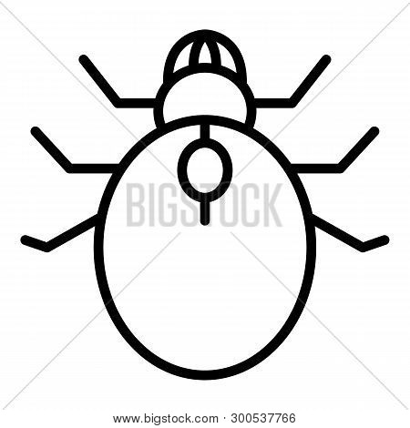 Insect Mite Icon. Outline Insect Mite Vector Icon For Web Design Isolated On White Background