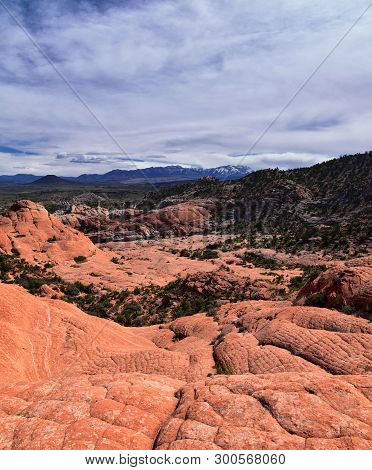 Views From The Lower Sand Cove Trail To The Vortex Formation, By Snow Canyon State Park In The Red C