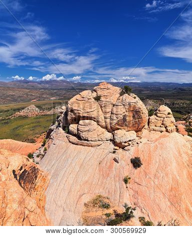 Views From The Lower Sand Cove Trail To The Vortex Formation, By Snow Canyon State Park In The Red C