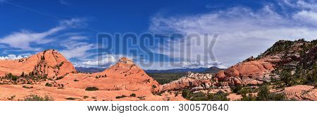 Views From The Lower Sand Cove Trail To The Vortex Formation, By Snow Canyon State Park In The Red C