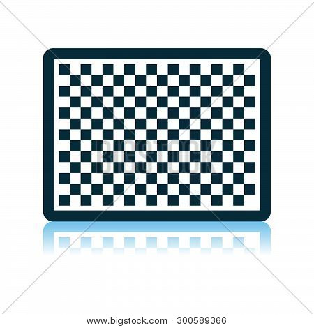 Icon Of Photo Camera Sensor. Shadow Reflection Design. Vector Illustration.
