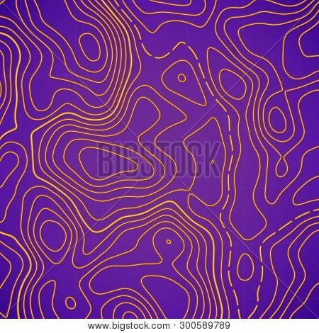 Creative Vector Illustration Of Topographic Map. Art Design Contour Background. Abstract Concept Gra