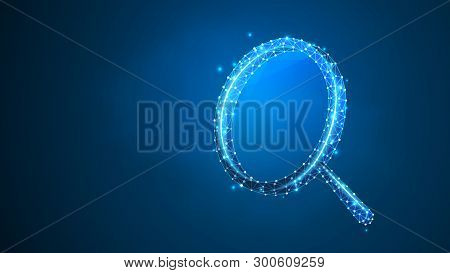 Magnifying Glass. Analysis, Search Symbol. Business, Science, Internet Surfing Concept. Abstract, Di