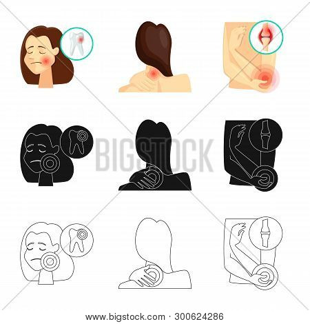 Vector Illustration Of Hospital And Rendering Symbol. Set Of Hospital And Help Stock Vector Illustra