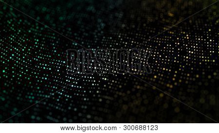 Halftone Pattern. Black And White Composition.v Glitch Background. Gradient Design Background. Abstr