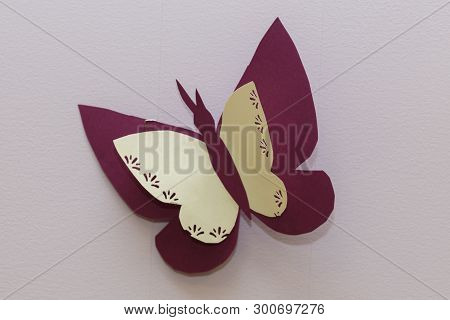 Abstract Background With Butterflies. Butterfly Coior Art.