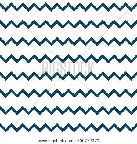 Vector Navy Blue Chevron Diesign Seamless Pattern Background.