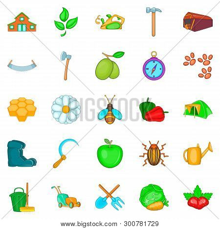 Kin Icons Set. Cartoon Set Of 25 Kin Icons For Web Isolated On White Background