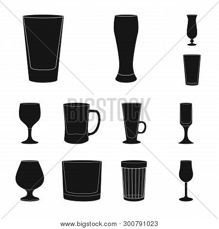 Vector Design Of Texture And Volume Icon. Collection Of Texture And Container Stock Symbol For Web.